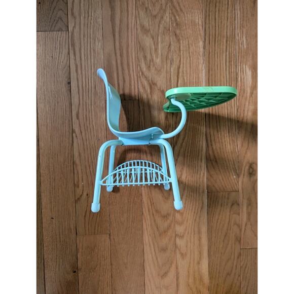 Pleasant Company American Girl Doll School Desk Blue And Green Retired - Picture 3 of 4